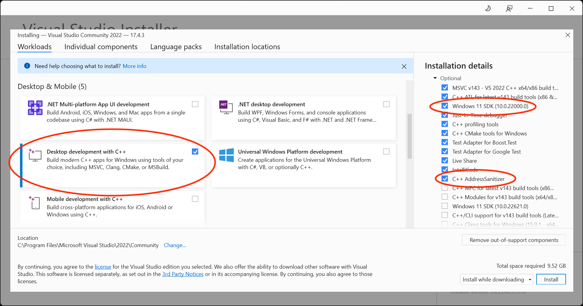 Build and run a C++ console app project