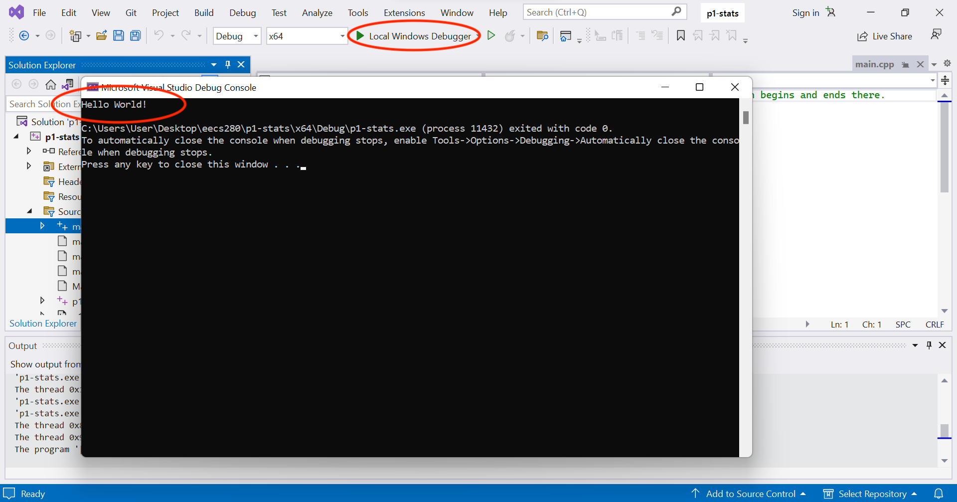 Tutorial: Debug C++ code - Visual Studio (Windows)